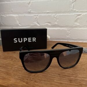 RETROSUPERFUTURE Rare sunglasses with removable leather shields